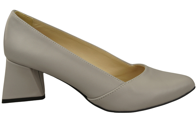 Dámské Lodičky Světlý popel Pravá Kůže Špičatá Špička Podpatek ElitaBut 221