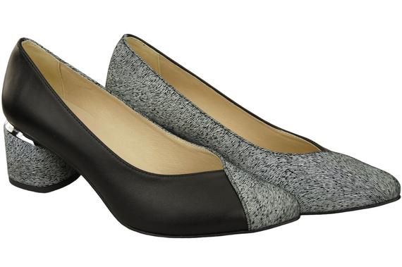 Výjimečné dámské černo-bílé boty z přírodní kůže Pocit luxusu na nohou 191 ElitaBut