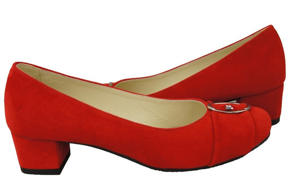 Dámské boty Červená přírodní semišová kůže 135 ElitaBut