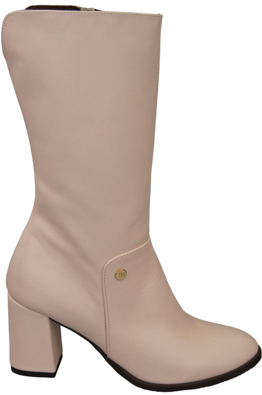 Obuv Dámské kozačky Powder pink do půli stehna z přírodní kůže 189 ElitaBut