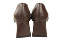 Dámské Lodičky Čokoláda Pravá Kůže Špičatá Špička Podpatek ElitaBut 221