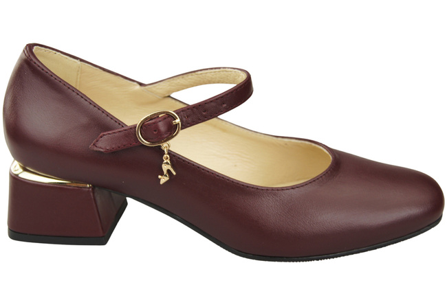 Dámská obuv Strap pumps Maroon Natural Leather 202 ElitaBut