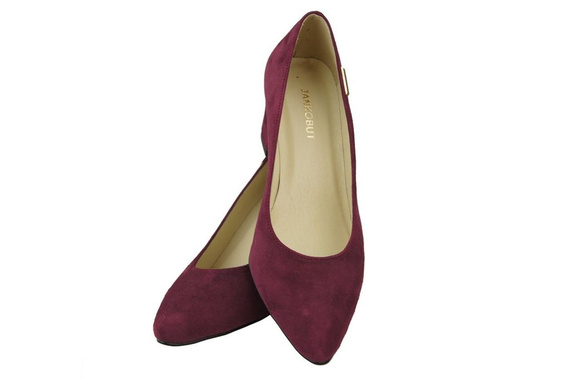 Dámská obuv Dámské lodičky Maroon Suede Natural Leather 106 ElitaBut