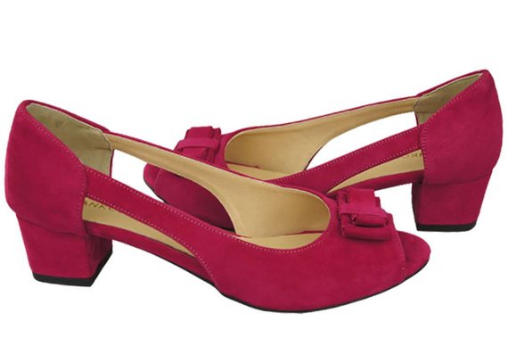 Dámská obuv Fialové semišové sandály z přírodní kůže 145 Z ElitaBut