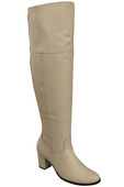 Dámské boty Beige Musketeers High over the knee natural leather 190 ElitaBut