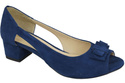 Dámská obuv Navy Blue Suede Leather Sandals 145 Z ElitaBut