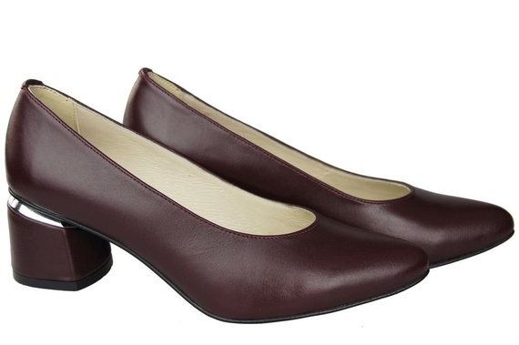 Dámská obuv Maroon Natural Leather pumps 143 ElitaBut