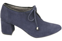 Dámská obuv Navy blue boty Natural leather velour 183 ElitaBut