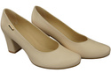 Dámská obuv Classic Beige Natural Leather Almond Nose pumps 201 ElitaBut