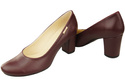 Dámské boty Classic Maroon Natural Leather Almond Nose pumps 201 ElitaBut