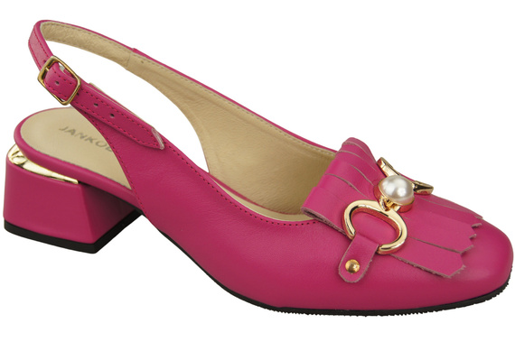 Dámská obuv Fialové sandály zdobené třásněmi Přírodní kůže 208 ElitaBut