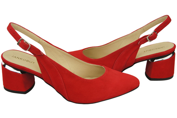 Dámské sandály z přírodní semišové kůže Červená elegance a pohodlí 196 Od ElitaBut