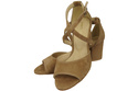 Dámská obuv Olive Leather Suede Sandals 111 ElitaBut