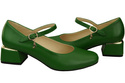 Dámská obuv Dámské lodičky s páskem Zelená přírodní kůže 202 ElitaBut