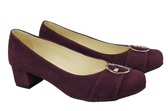 Dámská obuv Maroon Natural Suede Leather pumps 135 ElitaBut