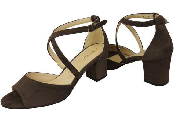 Dámské sandály Chocolate Leather Natural Suede 111 ElitaBut