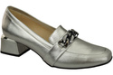 Dámské boty Silver with Embellished Chain Moccasin pumps Přírodní kůže 193 ElitaBut