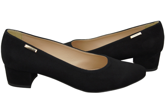 Pohodlná dámská obuv černá z přírodní semišové kůže 220 od ElitaBut