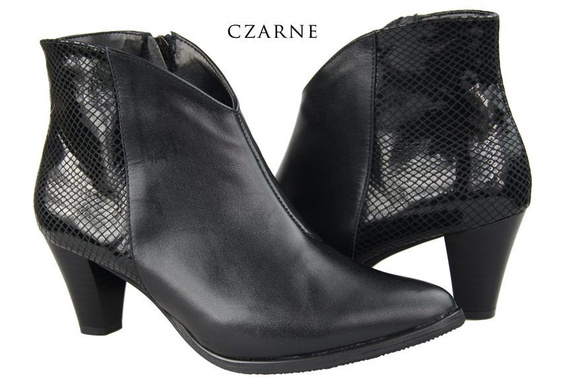 Obuv Dámské boty z přírodní kůže Černá 937 N Z ElitaBut