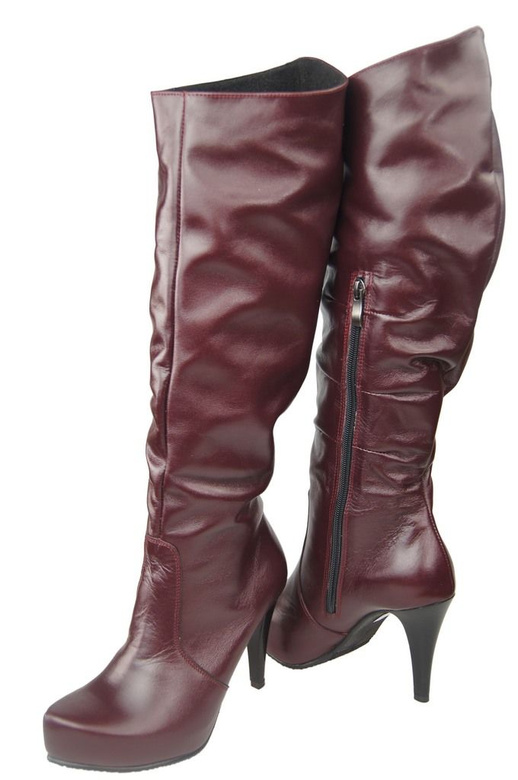 Dámské boty na platformě Přírodní kůže Maroon 120 ElitaBut