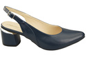 Dámská obuv Navy Blue Sandals Natural Leather 196 ElitaBut