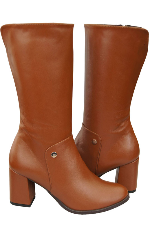 Obuv Dámské boty Hnědé do půli nohy přírodní kůže 189 ElitaBut