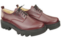 Dámské šněrovací boty Boty Maroon Leather Natural 180 ElitaBut