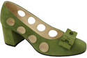 Dámská obuv Pistachio Natural Leather Suede pumps 182 ElitaBut