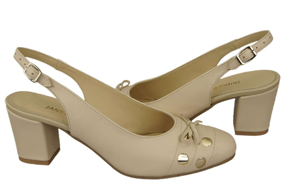 Dámská obuv Sandály béžové přírodní kůže 167 ElitaBut