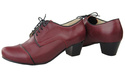 Dámská obuv šněrovací přírodní kůže Maroon 956 ElitaBut