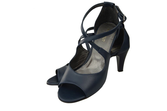 Dámská obuv Navy Blue Sandály Natural Leather 115 ElitaBut