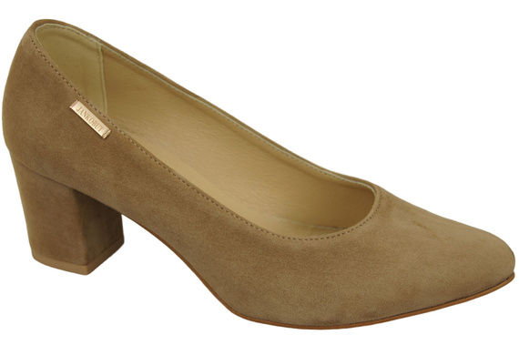 Dámská obuv Olive Natural Leather Suede pumps 106 ElitaBut