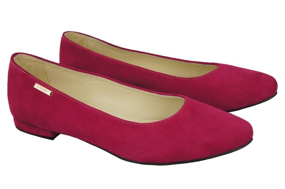 Dámské baleríny Fialová přírodní kůže 131 ElitaBut