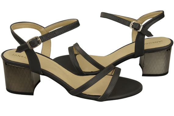 Dámská obuv Graphite Natural Leather 197 Smyslně odhalující sandály na nohy ElitaBut