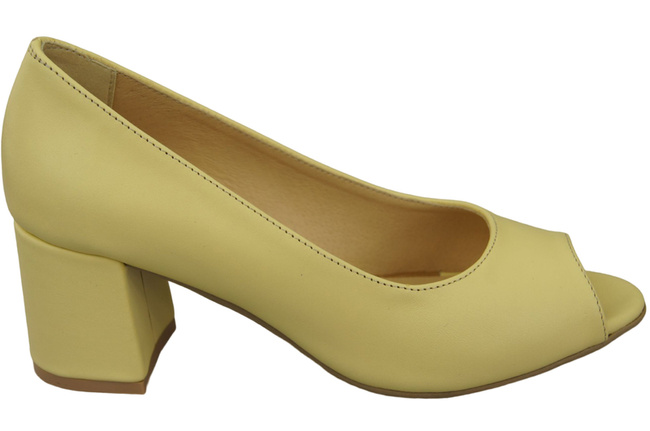 Dámská obuv PEEP TOE Banana Lodičky z přírodní kůže s potaženým podpatkem 192 ElitaBut