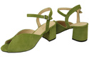 Dámská obuv Pistachio Leather Suede Sandals 185 ElitaBut
