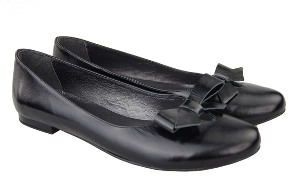 Dámské baletní boty Black Lacquer Natural Leather 998 ElitaBut