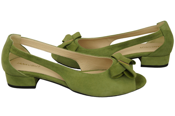 Dámské sandály Pistachio Natural Suede Leather 994 Z Kombinace stylu a pohodlí ElitaBut