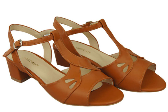 Dámská obuv Sandály Červená přírodní kůže 169 ElitaBut