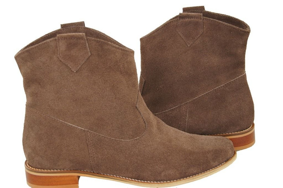 Dámské boty Walnut Jaro / podzim přírodní kůže velur 132 L ElitaBut