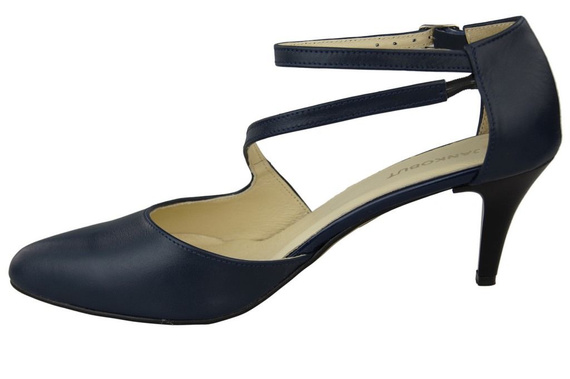 Dámská obuv Nízké sandály na podpatku Přírodní kůže Námořnická modrá 990 ElitaBut