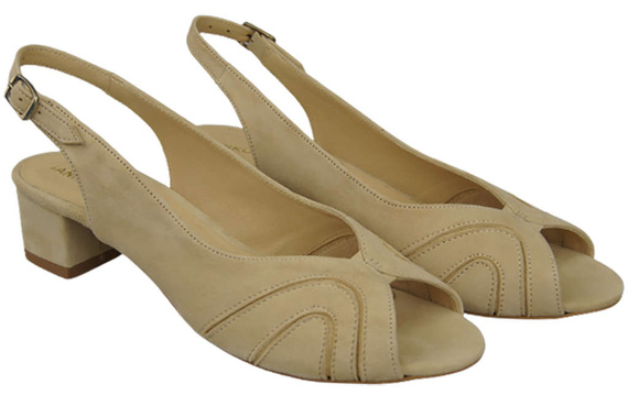 Dámská obuv Sandály ze semišové kůže Béžová 991 ElitaBut