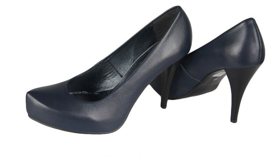 Dámská obuv Dámské lodičky z přírodní kůže Námořnická modř 644 ElitaBut