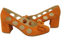 Dámská obuv Orange Natural Suede Leather pumps 182 ElitaBut