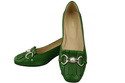 Dámská obuv Dámské lodičky se střapcem Zelená přírodní kůže 195 ElitaBut
