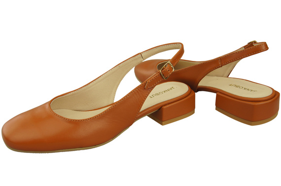 Dámská obuv Červené sandály na plochém podpatku Přírodní kůže 206 ElitaBut