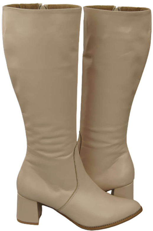 Dámské kozačky Classic Cappuccino Bright natural leather 175 ElitaBut