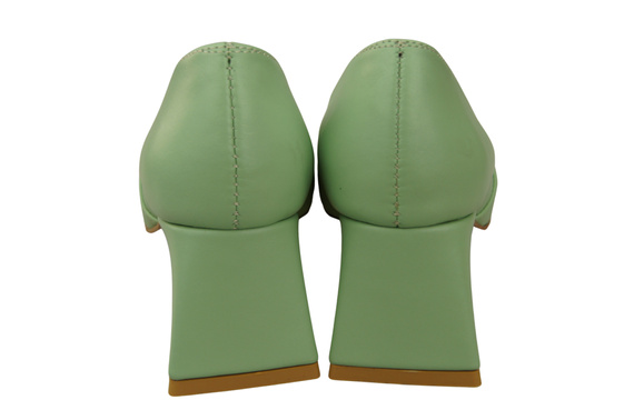 Dámské Lodičky Mátový Pravá Kůže Špičatá Špička Podpatek ElitaBut 221