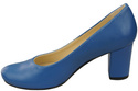 Dámská obuv Classic Blue Leather Natural Almond Nose pumps 201 ElitaBut