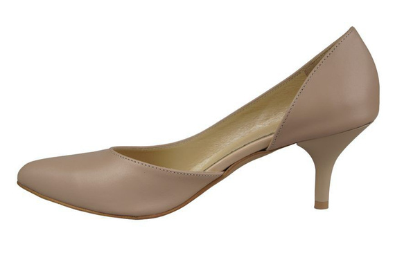 Dámská obuv Dámské lodičky z přírodní kůže Cappuccino Lico 900 ElitaBut